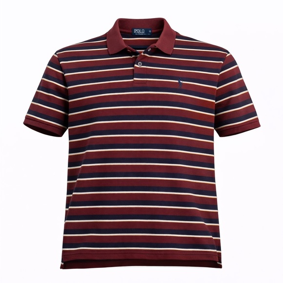 Polo Ralph Lauren Other - Polo Ralph Lauren Men’s Navy/Burgundy/White Striped Polo Shirt Size XL​​​​​​